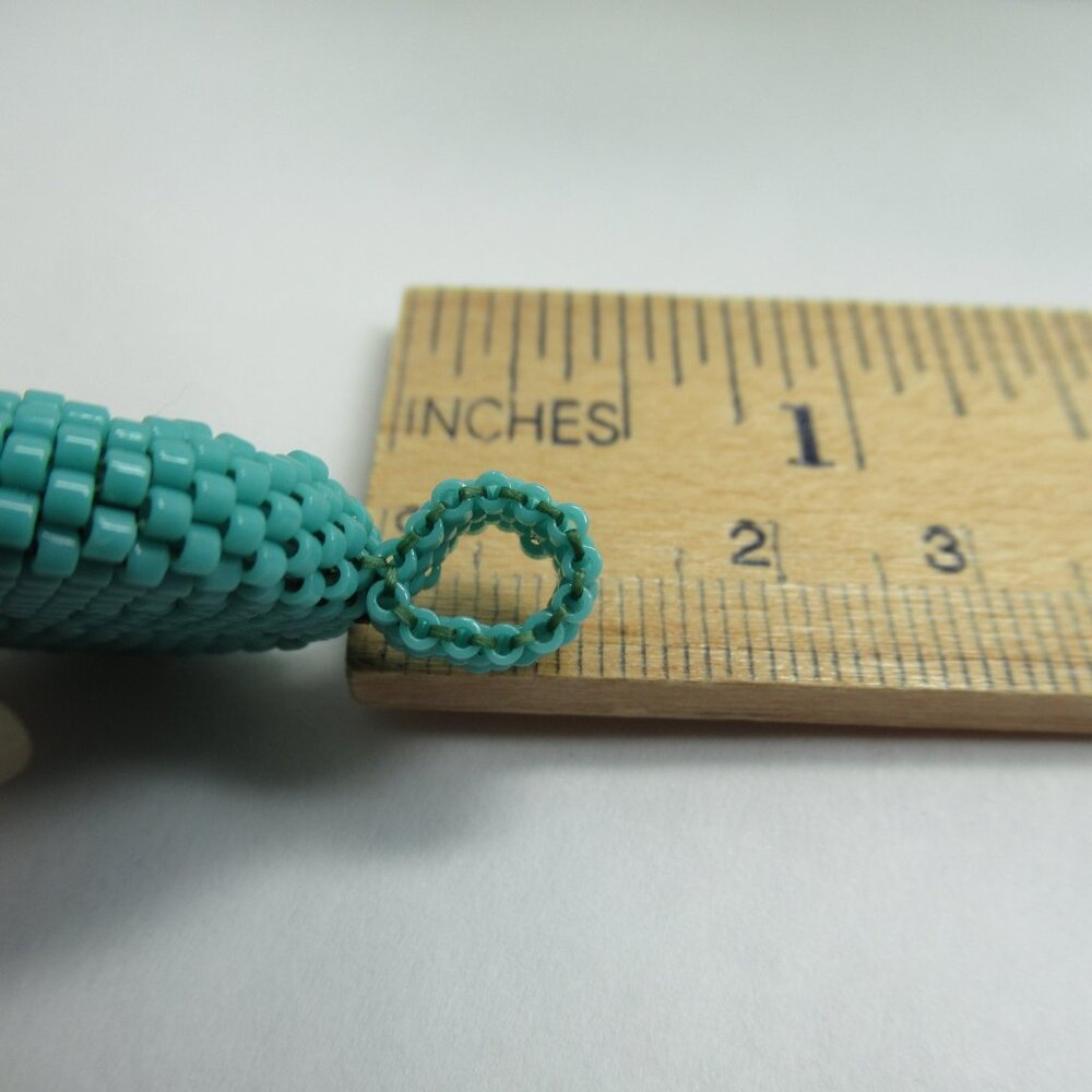 Handstitched Turquoise pendant - Picture 4 of 12